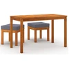 Image de vidaXL Ensemble de jardin 3 pièces avec coussins Bois massif Acacia