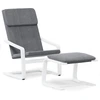 Image de vidaXL Fauteuil relax avec pouf Tissu gris foncé