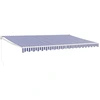 Image de vidaXL Auvent rétractable Bleu et blanc 5x3 m Tissu et aluminium