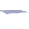 Image de vidaXL Auvent rétractable Bleu et blanc 5x3 m Tissu et aluminium
