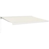 Image de vidaXL Auvent rétractable Crème 4x3 m Tissu et aluminium