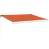 Image de vidaXL Marquise rétractable Orange et brun 3x2,5 m Tissu et aluminium