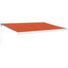 Image de vidaXL Marquise rétractable Orange et brun 4x3 m Tissu et aluminium