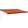 Image de vidaXL Marquise rétractable Orange et brun 4x3 m Tissu et aluminium
