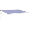 Image de vidaXL Auvent rétractable Bleu et blanc 4x3 m Tissu et aluminium