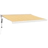 Image de vidaXL Marquise rétractable jaune et blanc 3x2,5 m Tissu et aluminium