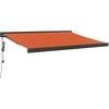 Image de vidaXL Marquise rétractable Orange et brun 3x2,5 m Tissu et aluminium