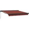 Image de vidaXL Marquise rétractable Orange et brun 3,5x2,5 m Tissu & aluminium
