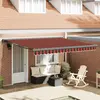 Image de vidaXL Marquise rétractable Orange et brun 4x3 m Tissu & aluminium
