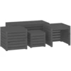Image de vidaXL Ensemble de 4 boîtes de jardin Gris Pin massif