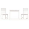 Image de vidaXL Ensemble de jardin bistrot 3 pièces blanc pin massif