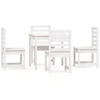 Image de vidaXL Ensemble de jardin 5 pièces blanc pin massif