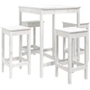 Image de vidaXL Ensemble bar de jardin 5 pièces blanc pin massif