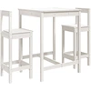 Image de vidaXL Ensemble bar de jardin 3 pièces blanc pin massif