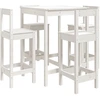 Image de vidaXL Ensemble bar de jardin 5 pièces blanc pin massif