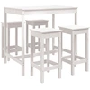 Image de vidaXL Ensemble bar de jardin 5 pièces blanc pin massif