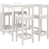 Image de vidaXL Ensemble bar de jardin 5 pièces blanc pin massif