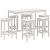 Image de vidaXL Ensemble bar de jardin 7 pièces blanc pin massif