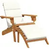 Image de vidaXL Adirondack-Gartenstuhl mit Fußstütze Massivholz Akazie