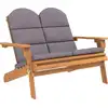 Image de vidaXL Banc de jardin Adirondack avec coussins 126 cm bois massif acacia