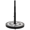 Image de vidaXL Pied de parasol noir et blanc rond 12 kg