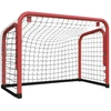 Image de vidaXL But de hockey avec filet rouge & noir 68x32x47 cm Acier & polyester