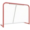 Image de vidaXL But de hockey avec filet rouge & blanc 153x60x118 cm Acier & polyester