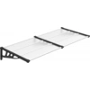 Image de vidaXL Auvent de porte noir et transparent 199x90 cm Polycarbonate