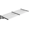 Image de vidaXL Auvent de porte noir et transparent 239x90 cm Polycarbonate
