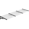 Image de vidaXL Auvent de porte noir et transparent 297,5x90 cm Polycarbonate