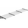 Image de vidaXL Auvent de porte noir et transparent 358,5x90 cm Polycarbonate
