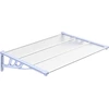Image de vidaXL Auvent de porte Gris et transparent 122x90 cm Polycarbonate