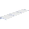 Image de vidaXL Auvent de porte Gris et transparent 358,5x90 cm Polycarbonate