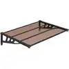Image de vidaXL Auvent de porte noir 122x90 cm Polycarbonate