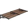 Image de vidaXL Auvent de porte noir 152,5x90 cm Polycarbonate