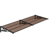 Image de vidaXL Auvent de porte Noir 239x90 cm Polycarbonate