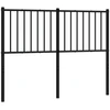 Image de vidaXL Tête de lit de rechange en métal noir 120 cm