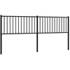 Image de vidaXL Tête de lit en métal noir 193 cm