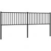 Image de vidaXL Tête de lit de rechange en métal noir 200 cm