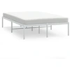 Image de vidaXL Cadre de lit en métal blanc 135x190 cm