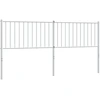 Image de vidaXL Tête de lit de rechange en métal blanc 180 cm
