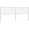 Image de vidaXL Tête de lit de rechange en métal blanc 200 cm