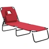 Image de vidaXL Bain de soleil pliable Tissu Oxford & Acier revêtu par poudre