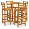 Image de vidaXL Ensemble de bar de jardin 5 pièces en bois massif d'acacia