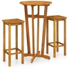 Image de vidaXL Ensemble de bar de jardin 3 pièces en bois massif d'acacia