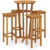 Image de vidaXL Ensemble de bar de jardin 5 pièces en bois massif d'acacia