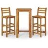 Image de vidaXL Ensemble de bar de jardin 3 pièces en bois massif d'acacia