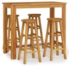 Image de vidaXL Ensemble de bar de jardin 5 pièces en bois massif d'acacia