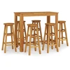 Image de vidaXL Ensemble bar de jardin 7 pièces bois massif acacia