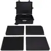 Image de vidaXL Valise de vol avec roulettes Noir 63x50x23 cm PP